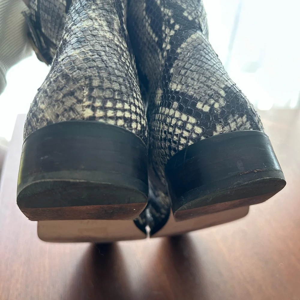 J. Crew Snakeskin Buckled Boots - Picture 5 of 7